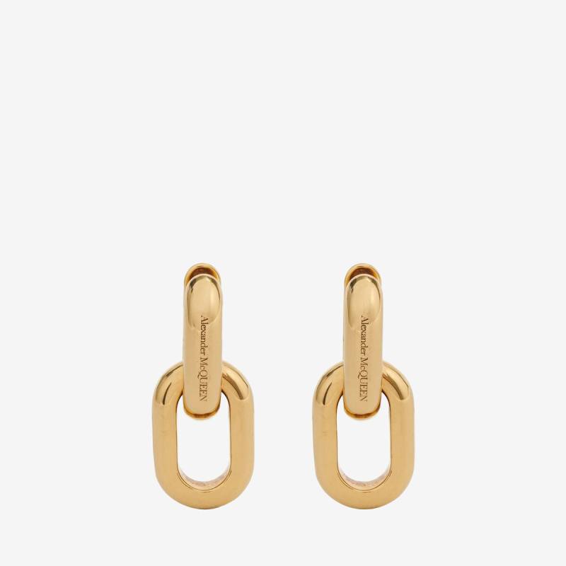 Alexander McQueen Women's Gold Peak Chain Earrings (Brass)
